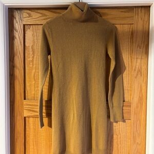 Forever 21 Camel Knit Turtleneck Dress